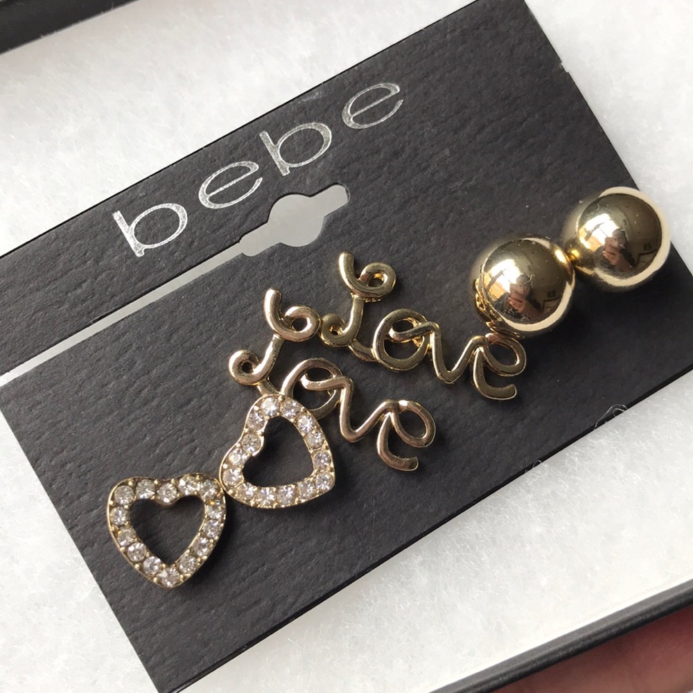 Bebe three piece earring set!